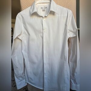 Zara Men's White Dress Shirt Size M